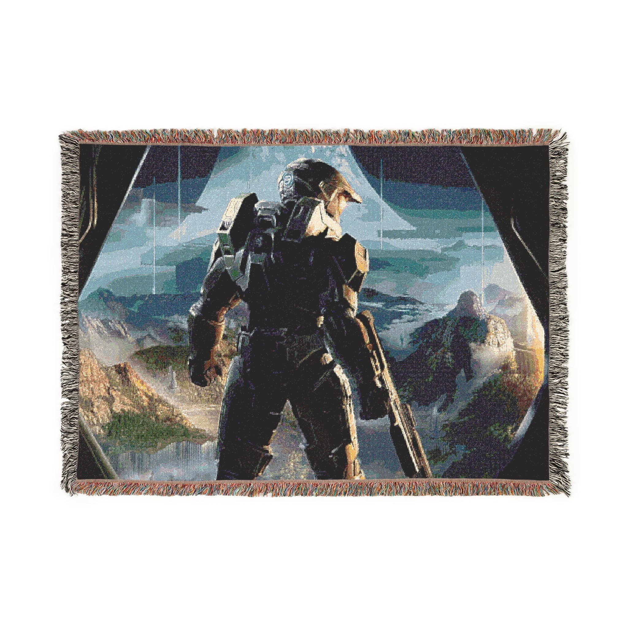 Ring-World Woven Throw