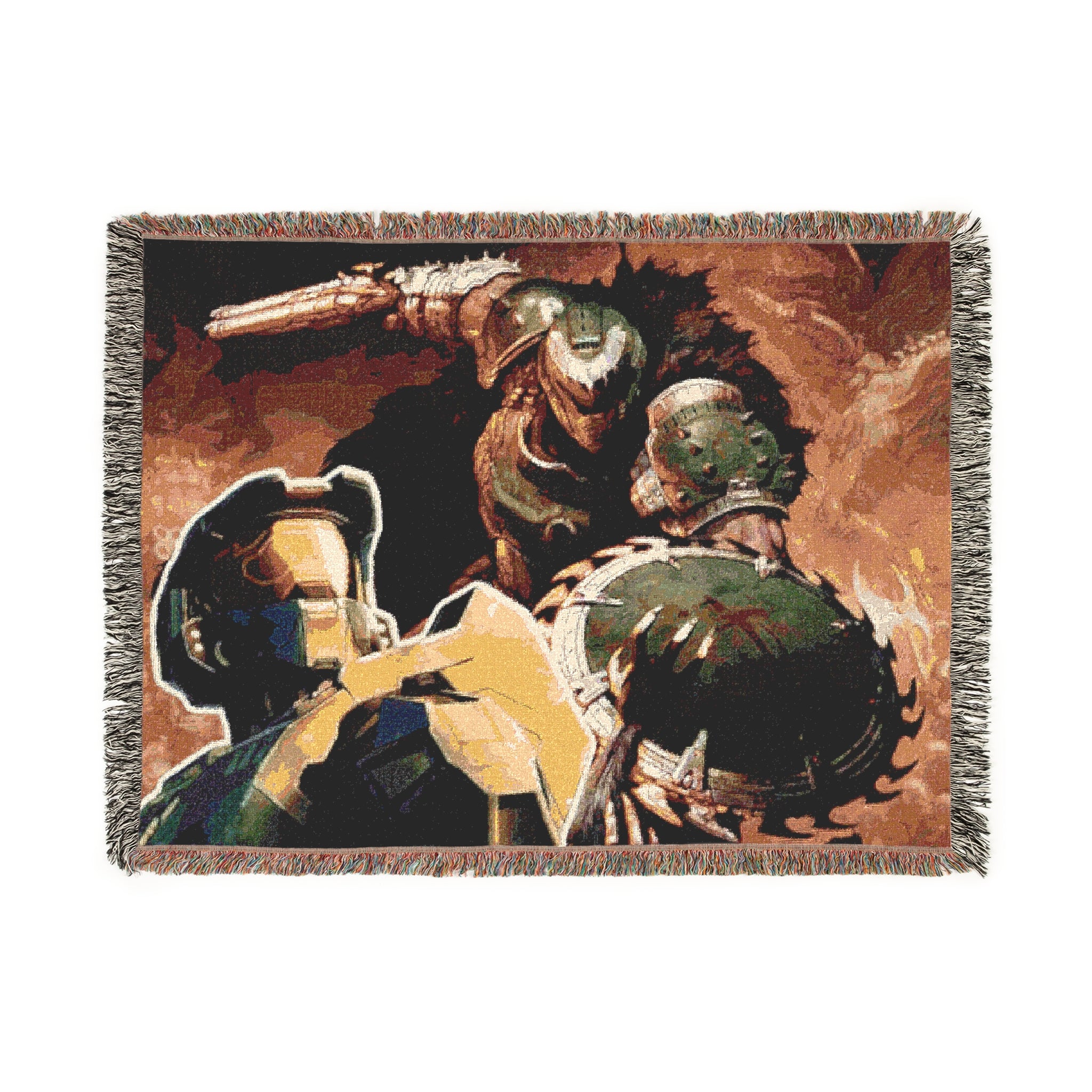 Doom Slayer × Master Chief Hand-Woven Battle Blanket